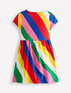 Dresses-Boden Heart Pocket Fun Jersey Dress-Rainbow Wave RainbowWave