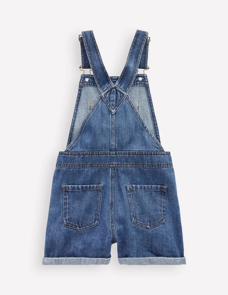 Pants & Jeans | Dresses-Boden Heart Pocket Short Dungarees-Vintage Embroidered Daisy VintageEmbroideredDaisy
