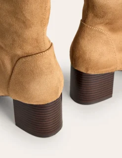 Heels | Boots-Boden Heeled Stretch Knee Boots- Acorn