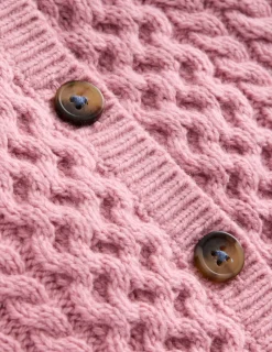 Sweaters & Cardigans-Boden Heritage Cable Cardigan-Vintage Pink VintagePink