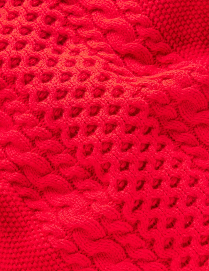 Sweaters & Cardigans-Boden Heritage Cable Sweater-Poppy Red PoppyRed