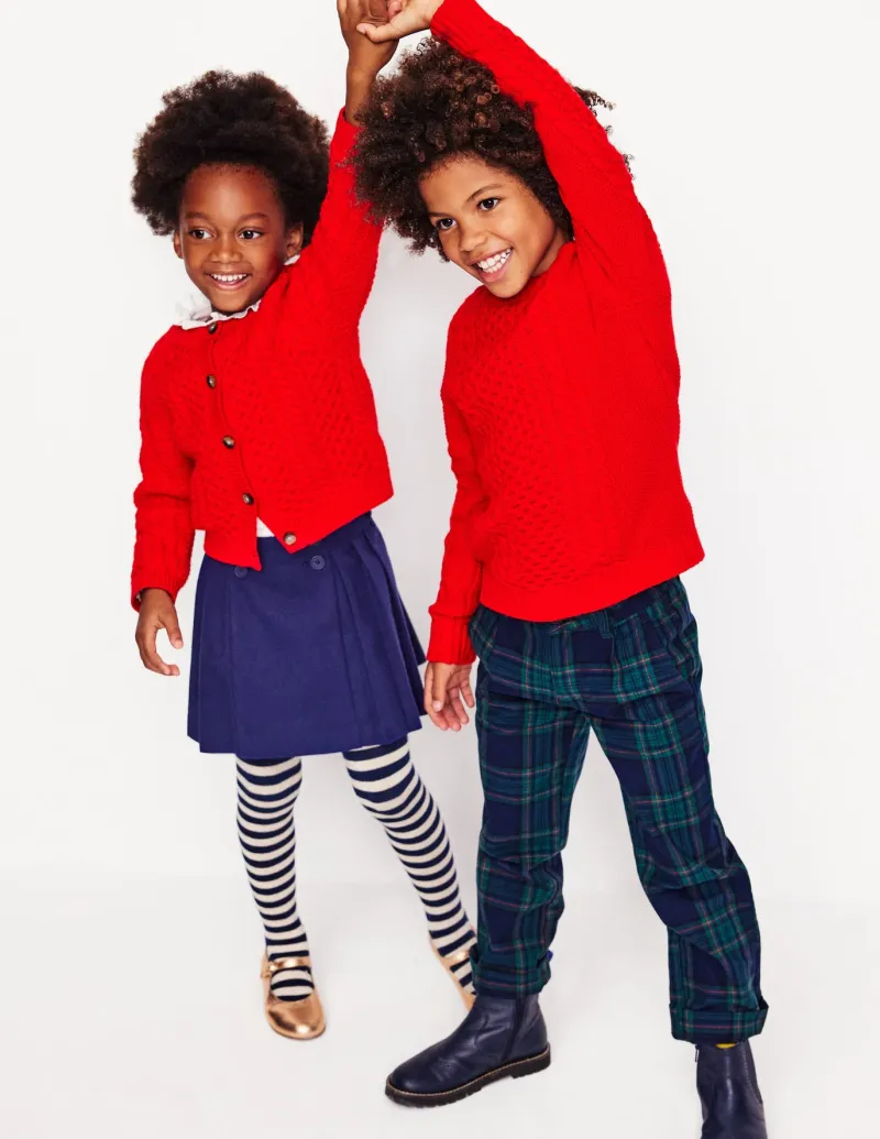 Sweaters & Cardigans-Boden Heritage Cable Sweater-Poppy Red PoppyRed