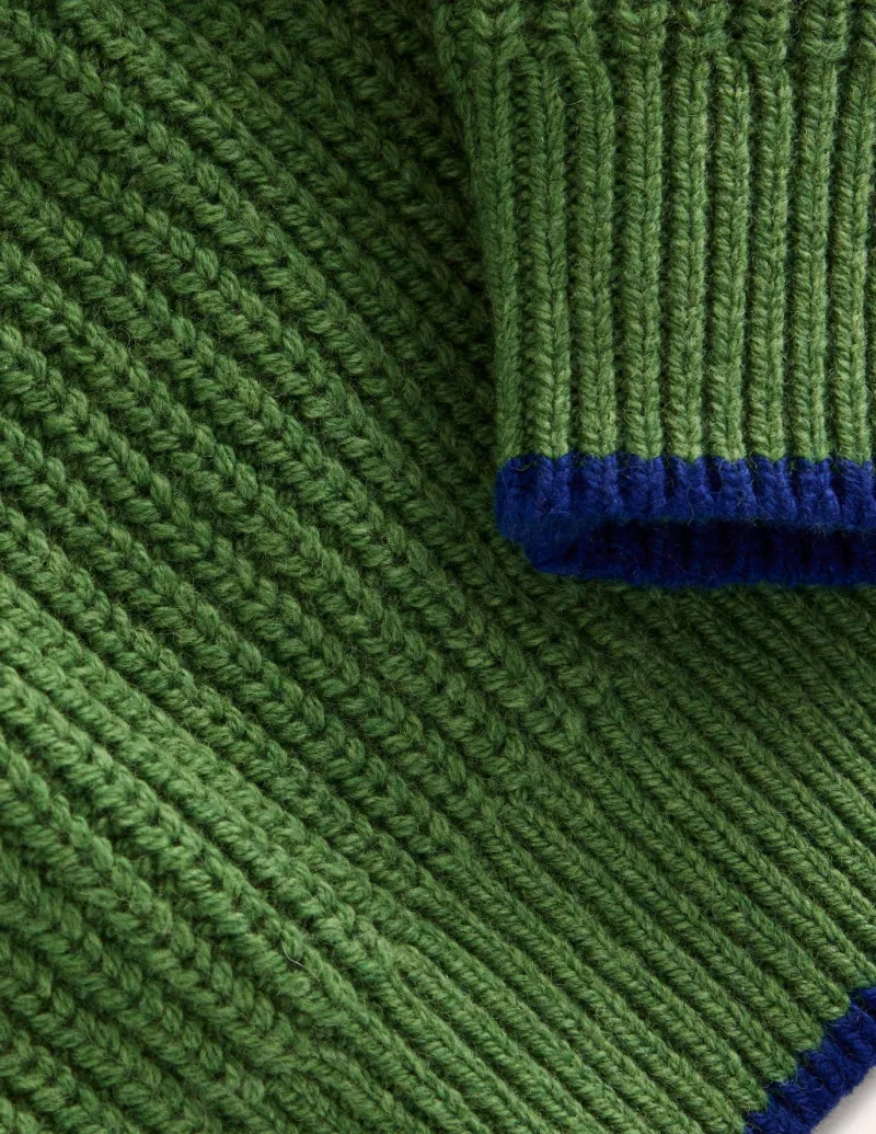 Sweaters & Cardigans-Boden Heritage Half-Zip Sweater-Iguana Green IguanaGreen