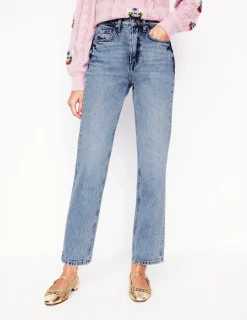 Jeans-Boden High Rise Straight Leg Jeans-Light Wash LightWash