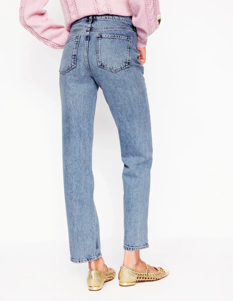Jeans-Boden High Rise Straight Leg Jeans-Light Wash LightWash