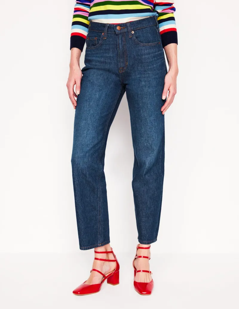 Jeans-Boden High Rise Straight Leg Jeans- Indigo