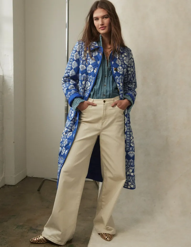 Jeans-Boden High Rise Wide Leg Jeans- Ecru