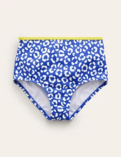Swimwear & Beachwear-Boden High Waisted Bikini Bottoms-Blue Leopard BlueLeopard