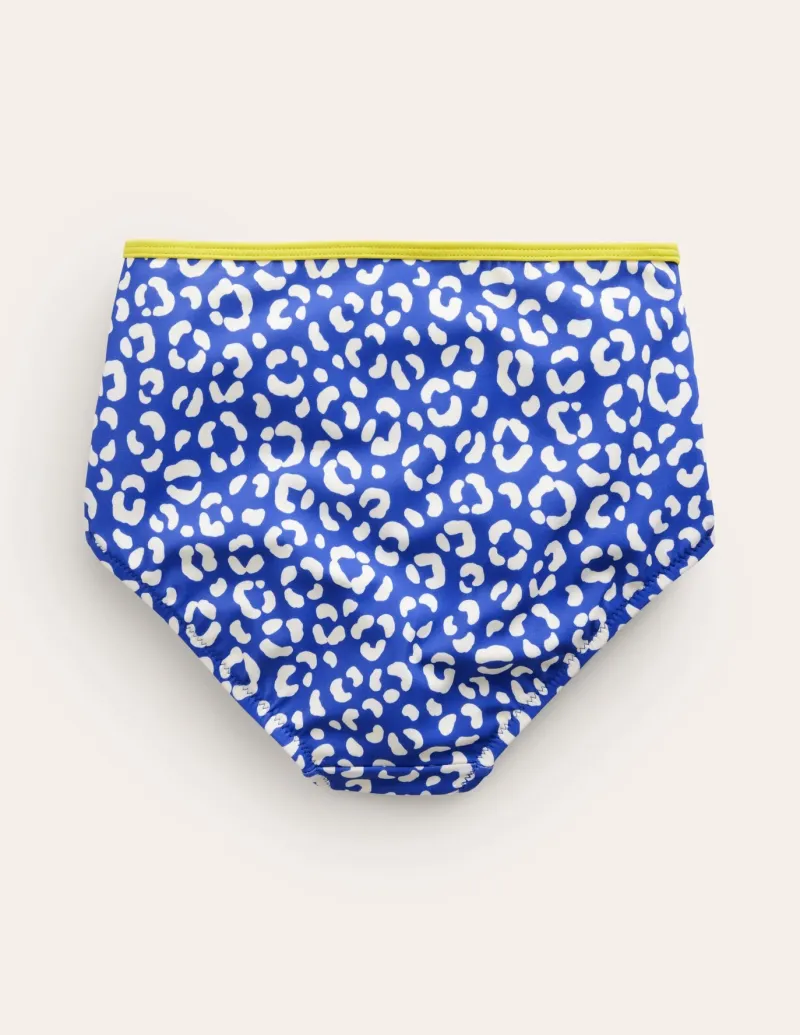 Swimwear & Beachwear-Boden High Waisted Bikini Bottoms-Blue Leopard BlueLeopard