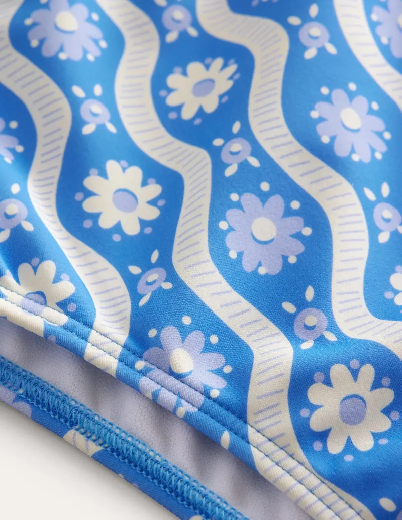 Swimwear & Beachwear-Boden High Waisted Bikini Bottoms-Penzance Blue Daisy Wave PenzanceBlueDaisyWave