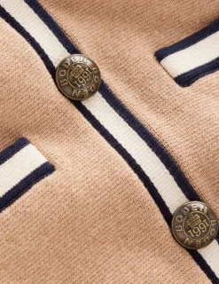 Sweaters & Cardigans-Boden Holly Longline Knitted Jacket-Camel Melange CamelMelange