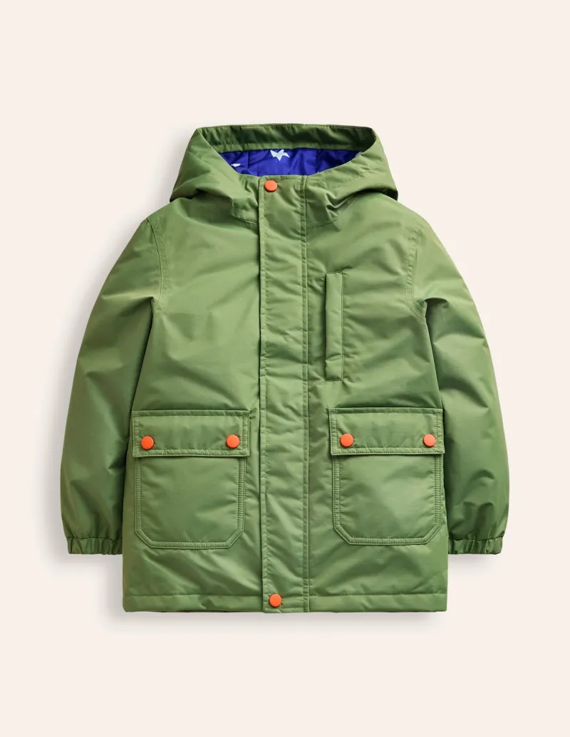 Coats & Jackets-Boden 4-in-1 Waterproof Coat-Safari Green SafariGreen