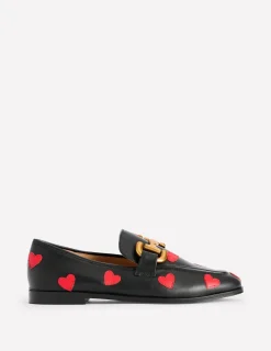 Loafers | Flats-Boden Iris Snaffle Loafers-Black Hearts BlackHearts