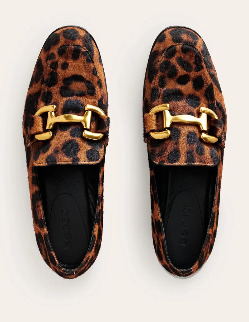 Suits & Tailoring | Flats-Boden Iris Snaffle Loafers- Leopard