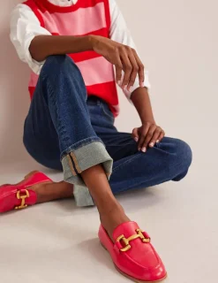 Suits & Tailoring | Flats-Boden Iris Snaffle Loafers-Pillarbox Red PillarboxRed