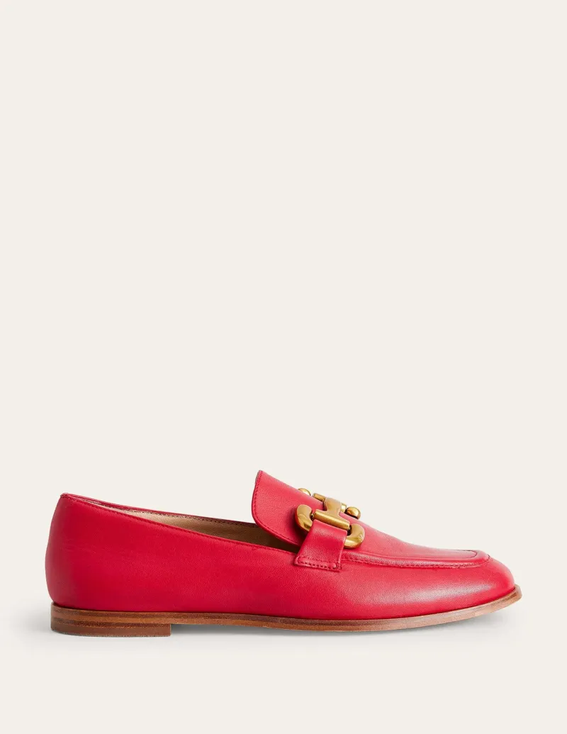 Suits & Tailoring | Flats-Boden Iris Snaffle Loafers-Pillarbox Red PillarboxRed