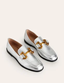Suits & Tailoring | Flats-Boden Iris Snaffle Loafers- Silver