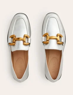 Suits & Tailoring | Flats-Boden Iris Snaffle Loafers- Silver