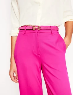 Belts-Boden Iris Snaffle-Trim Leather Belt-Pink Peony PinkPeony