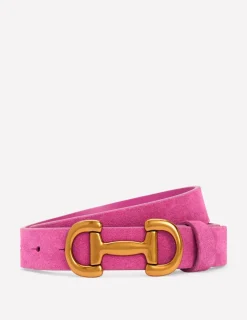 Belts-Boden Iris Snaffle-Trim Leather Belt-Pink Peony PinkPeony