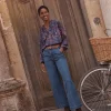 Belts-Boden Iris Snaffle-Trim Leather Belt- Tan