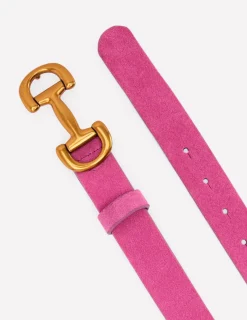 Belts-Boden Iris Snaffle-Trim Leather Belt-Pink Peony PinkPeony