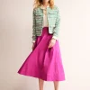 Skirts-Boden Isabella Cotton Sateen Skirt-Rose Violet RoseViolet