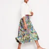 Skirts-Boden Isabella Cotton Sateen Skirt-Multi, Paisley Pome Multi,PaisleyPome
