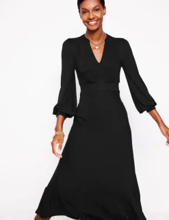 Petite Dresses | Midi-Boden Ivy Smocked Midi Dress- Black