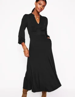 Petite Dresses | Midi-Boden Ivy Smocked Midi Dress- Black