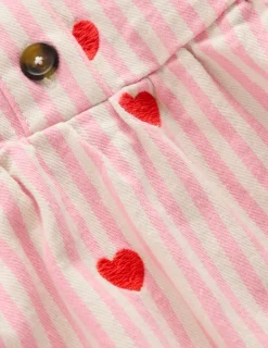 Dresses-Boden Izzy Denim Shirt Dress-Vanilla/Bubblegum Hearts Vanilla/BubblegumHearts