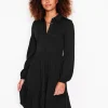 Petite Dresses | Short-Boden Jemima Tiered Jersey Dress- Black