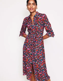Petite Dresses | Midi-Boden Kate Midi Shirt Dress-Bittersweet, Meadow Pop Bittersweet,MeadowPop