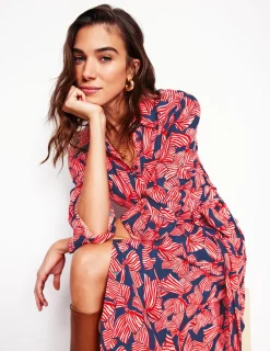 Dresses & Jumpsuits | Midi-Boden Kate Midi Shirt Dress-French Navy, Bow Scatter FrenchNavy,BowScatter