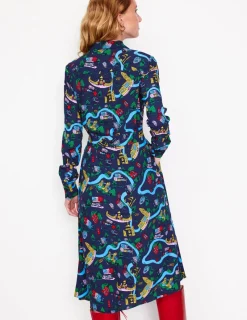 Petite Dresses | Midi-Boden Kate Midi Shirt Dress-French Navy, London Town FrenchNavy,LondonTown