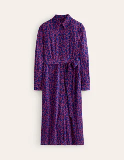 Petite Dresses | Midi-Boden Kate Midi Shirt Dress-Poppy Red, Ditsy Bud PoppyRed,DitsyBud