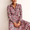 Petite Dresses | Midi-Boden Kate Midi Shirt Dress-Soft Peony, Sweet Pea SoftPeony,SweetPea