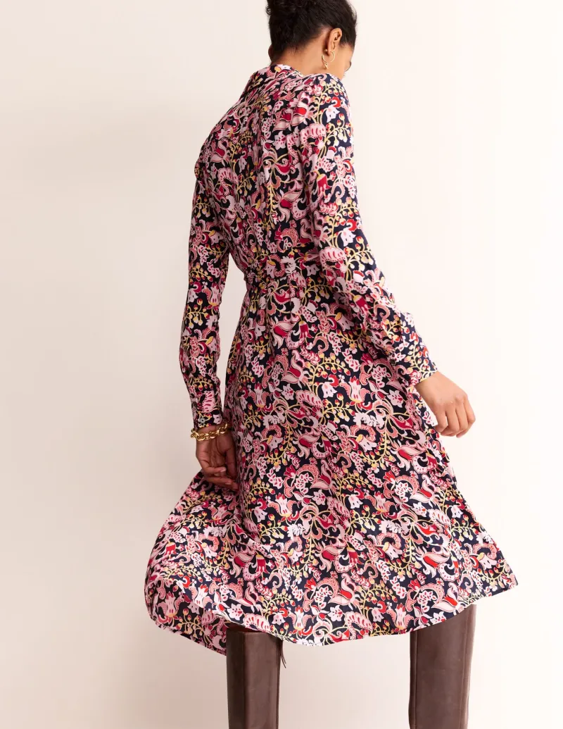 Petite Dresses | Midi-Boden Kate Midi Shirt Dress-Soft Peony, Sweet Pea SoftPeony,SweetPea