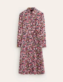 Petite Dresses | Midi-Boden Kate Midi Shirt Dress-Soft Peony, Sweet Pea SoftPeony,SweetPea