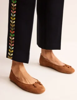 Flats-Boden Kitty Flexi Sole Ballet Flats-Ginger Snap Suede GingerSnapSuede