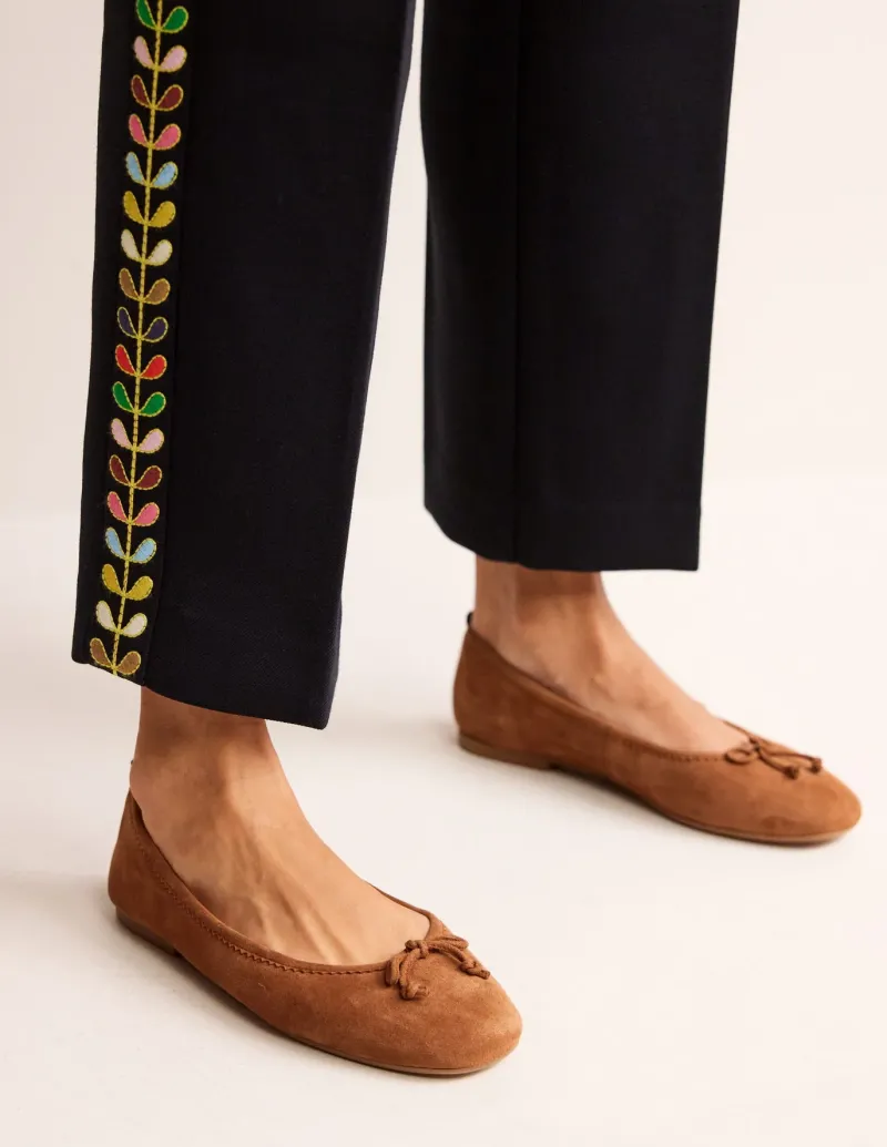 Flats-Boden Kitty Flexi Sole Ballet Flats-Ginger Snap Suede GingerSnapSuede