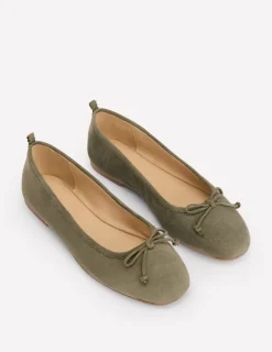 Flats-Boden Kitty Flexi Sole Ballet Flats- Green