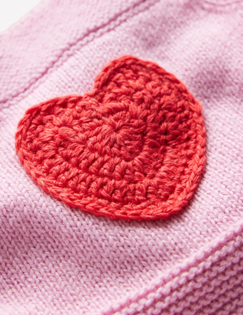 Playsuits & Rompers-Boden Knitted Romper-Vintage Pink Heart VintagePinkHeart