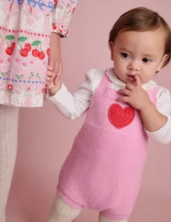 Playsuits & Rompers-Boden Knitted Romper-Vintage Pink Heart VintagePinkHeart