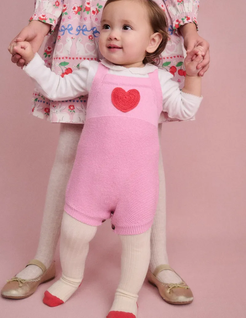Playsuits & Rompers-Boden Knitted Romper-Vintage Pink Heart VintagePinkHeart