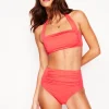 Swimwear-Boden Kythira Ruched Bikini Bottoms- Red