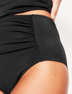 Swimwear-Boden Kythira Ruched Bikini Bottoms- Black
