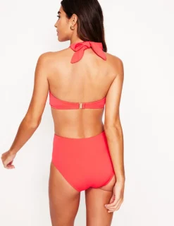 Swimwear-Boden Kythira Ruched Bikini Top- Red