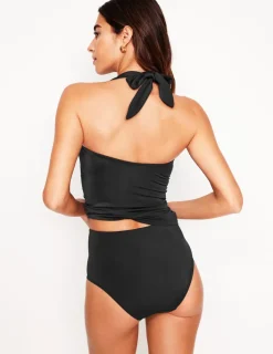 Swimwear-Boden Kythira Ruched Tankini- Black