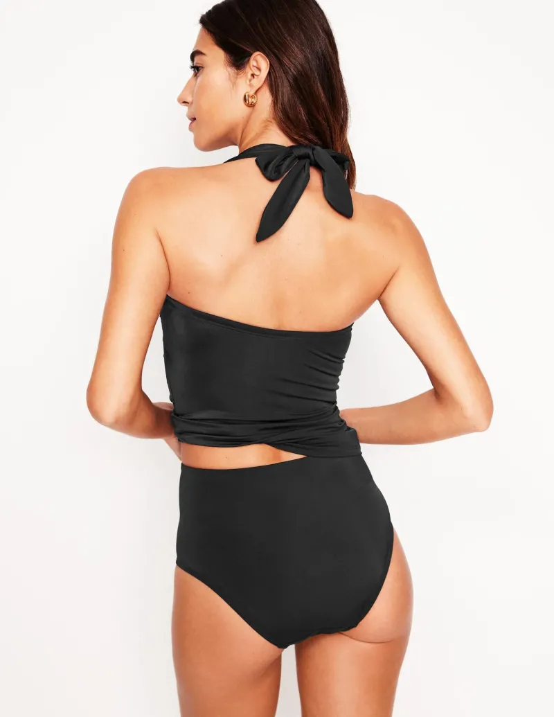 Swimwear-Boden Kythira Ruched Tankini- Black